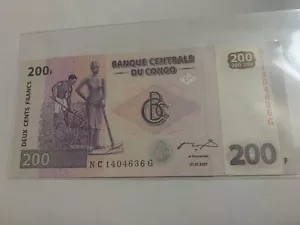 2013 Congo Democratic Republic Banknote 200 Francs UNC - Picture 1 of 2