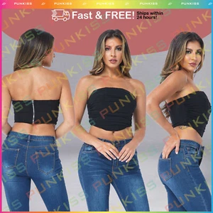Women's Strapless Mesh Bustier Cropped Corset Top Bra??Bralette Sexy Lingerie - Picture 1 of 7