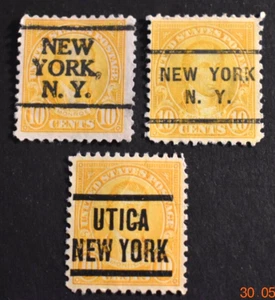 3 - 1922 US Stamps Sc #562 - 10 Cent - Precancels - New York - Used/NG/VF - Picture 1 of 2