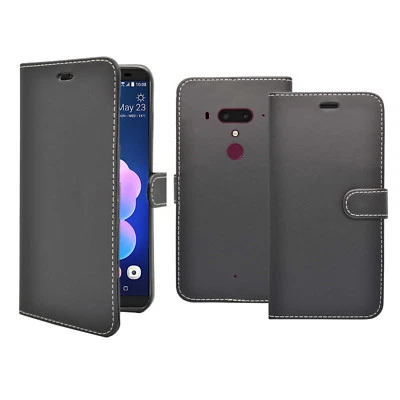 For HTC U12 Plus Case Wallet Flip PU Leather Kickstand Card Holder Phone Cover - Image 1 of 4