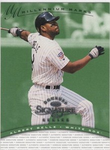 1997 donruss signature millennium marks albert belle autograph unsigned