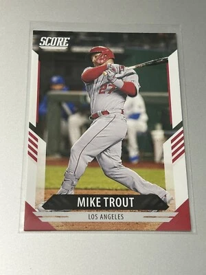 2021 PANINI CHRONICLES Score Mike Trout Los Angeles Angels #9 - Image 1 of 2