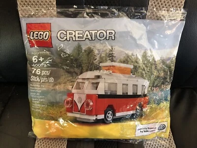 BRAND NEW RARE RETIRED PROMO ONLY MINI VOLKSWAGEN VW T1 CAMPERVAN SET POLYBAG - Image 1 of 3