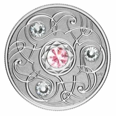 2020 NGC Reverse Proof 70 Birthstone October Silver Coin w Swarovski Crystals  - Image 1 of 4