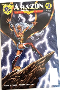 AMAZON. NUMBER 1. AMALGAN COMICS. APRIL 1996. SCARCE BLANK UPC VARIANT. VFN/NM - Foto 1 di 7