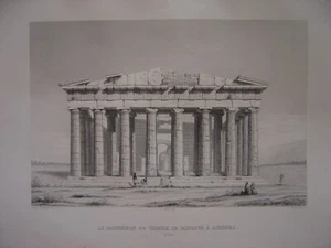 Großer Stich des Parthenon oder Minerva Tempels in Athen Athína - Bild 1 von 1