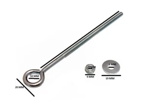 Occhiello + Dadi E Rondelle M6 6Mm X 150Mm Bzp Impermeabile ( Confezione 20 ) - Picture 1 of 1