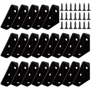 40PCS Corner Braces for Wood 38x54MM Triangle Shelf Metal Brackets for Table - Picture 1 of 7