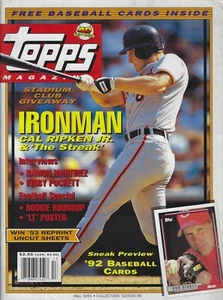 Fall 1991 Topps Magazine - Cal Ripken Jr. Baltimore Orioles HOF SS/3B - Picture 1 of 3