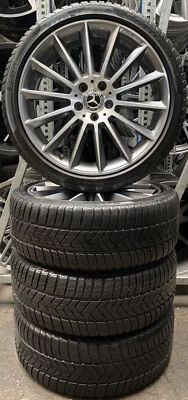 4 Orig Mercedes-Benz Winterräder AMG 225/40 R19 93H M+S A-Klasse W177 B-Klasse W - Bild 1 von 4