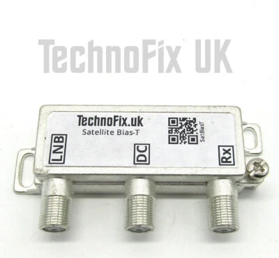 Satellite bias tee DC power injector with F type connectors - ideal for QO-100 - Image 1 of 2