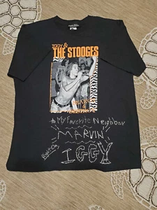Vintage Iggy Pop "Search and Destroy" Unworn T-Shirt XL Hand Inscribed NOS NWOT - Picture 1 of 1
