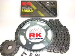 HONDA CBR600RR 2007-2023 FWY 16/41 RK 525 XSO KIT DE CADENA Y PIÑONES PLATEADOS - Imagen 1 de 8
