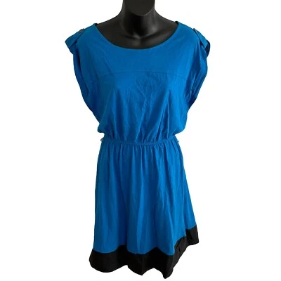 Vestido para mujer I Love H81 pequeño S/P azul manga enrollable ajuste y acampanado Foto 1 de 4