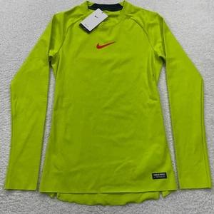NEU Nike Pro Dri-FIT Training Top Baselayer Langarmshirt Volt Rot Herren S - Bild 1 von 11
