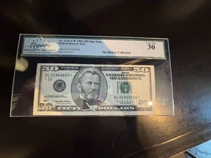 DBR 1996 $50 San Francisco STAR Fr. 2126-L* Legacy 30 Serial AL01940650* - Picture 1 of 2