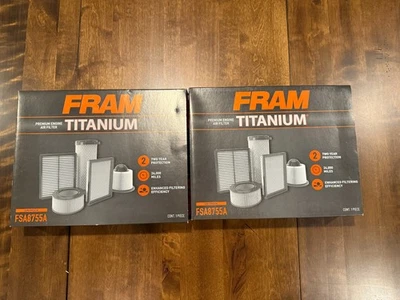 Nuevo paquete de 2 filtros de aire de titanio FRAM camión GM FSA8755A AC Delco A3181C reemplazo Foto 1 de 4