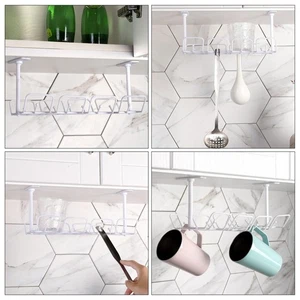 2 Pcs Wire Storage Rack Cord Organizer Basket Management for Desk - Afbeelding 1 van 12