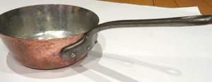 French Fabrication Francaise  Hammered Copper 1 Qt Sauce Pot   2.5" H x 6.5" W - Picture 1 of 21