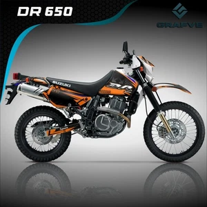 Dr650 Dr 650 kit decals graphics Suzuki Stickers Supermoto CUSTOM Mx Enduro - Picture 1 of 4