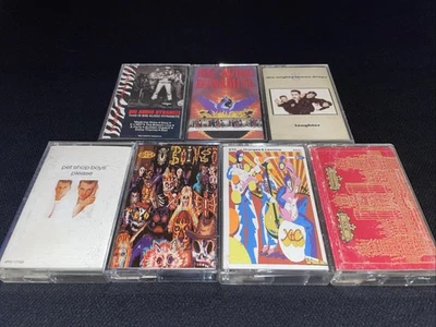Oingo Boingo 7 tape lot XTC Pet Shop Boys Big Audio Dynamite Mighty Lemon Best - Image 1 of 4