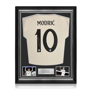 Luka Modric Signed Real Madrid 2024-25 Soccer Jersey. Superior Frame - Picture 1 of 4