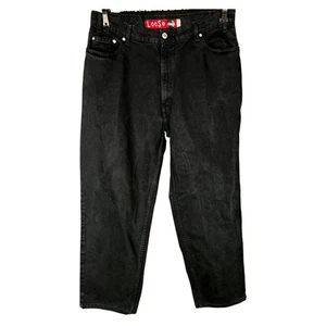 Men's Vintage 90s Y2K Levi's Silvertab Baggy Loose Black Jeans - 38x34 - Picture 1 of 10