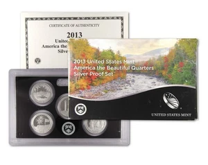 2013 America the Beautiful Quarter Silver Proof Set U.S. Mint OGP COA - Picture 1 of 1