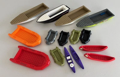 LEGO Lot of 15 Boat Raft Canoe Boat Hull Unitary Yacht Racing Boat - Image 1 of 4
