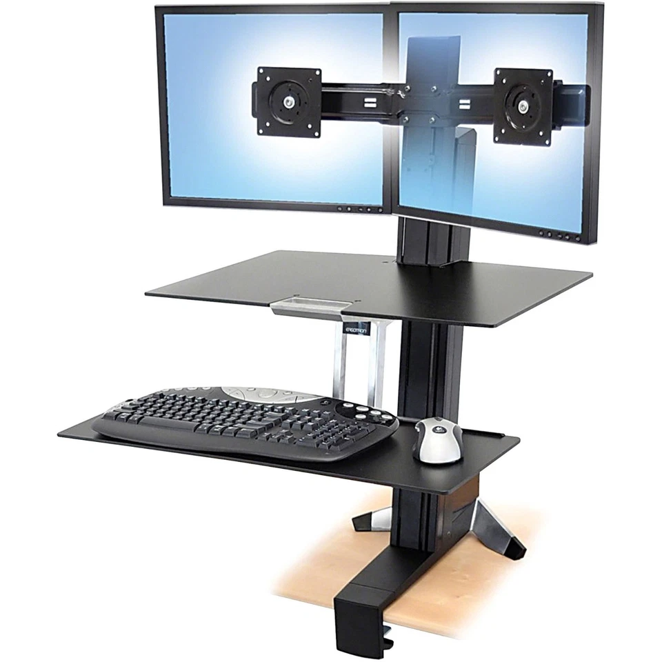 Ergotron WorkFit-S Dual Desk Mount for Monitor (33349200/NF0996) - Open Box - Image 1 of 4
