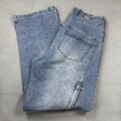 DTEK Jeans Carpenter Mens 34x34 Blue Utility Zip Pocket Wide Leg Baggy Y2K Skate - Image 1 of 4