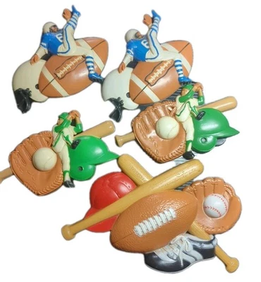Decoração de parede esportiva vintage Burwood 1991 quarto infantil 3213 plástico 5 peças beisebol 3260 - Imagem 1 de 4