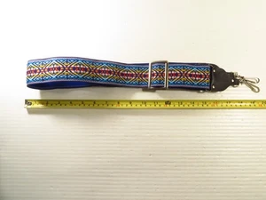 Vintage 70s Wide Woven Retro Hippie SLR/DSLR Camera Neck Strap, 2" Wide, NOS - Picture 1 of 3