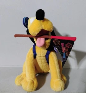 De colección 2004 Walt Disney World Plutón con bandera y mochila 8" peluche - Imagen 1 de 7