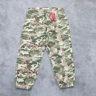 NWT Levi Strauss Womens Camouflage Pants Elastic Waist High Rise Green Size W 32