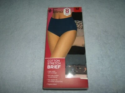 Lot of 8 Women's FELINA stretch tagless briefs High waist full coverage Sz M NWT - Image 1 of 2