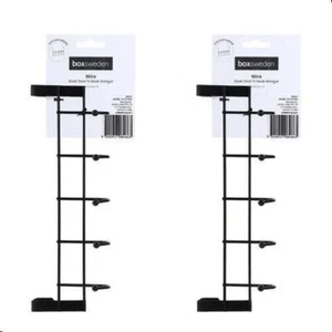 2X Wire Over Door Hanging Rack 5 Hook Hanger Bathroom Kitchen Clothes Organiser - Picture 1 of 4