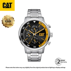 Caterpillar Sail Men's Watch – Black/Yellow Stainless Steel Nautical Multi-Dial - Picture 1 of 5