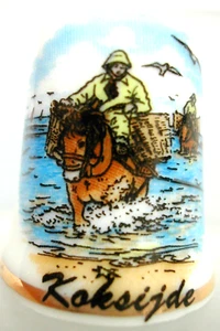 Dé à coudre Thimble - BELGIQUE - KOKSIJDE PÊCHE A CHEVAL - Imagen 1 de 1