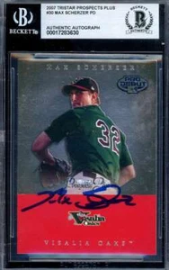 Max Scherzer Beckett BAS Signed 2007 Tristar Prospects Plus Rookie Autograph - Picture 1 of 2
