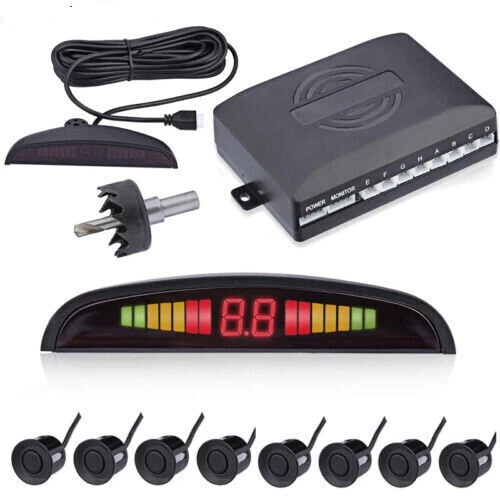 LED Parking Sensor With 8 Sensors Reverse Backup CarParking Radar Monitor System - Image 1 of 4