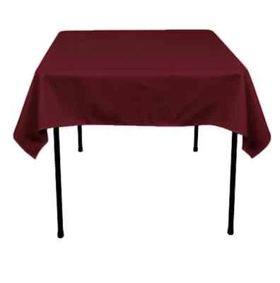 60"x 60 inch Square Overlay Tablecloth 100% polyester Wholesale Wedding party - Image 1 of 4