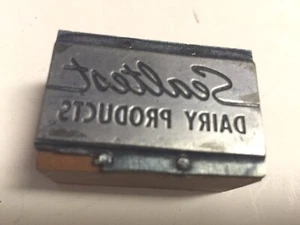 SEALTEST Dairy Products Advertising Printer's Letterpress Type Block ~ PB71 - Picture 1 of 3