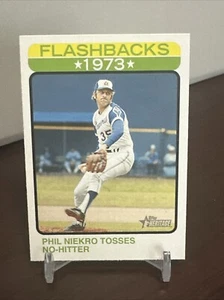 2022 Topps Heritage Flashbacks Phil Niekro Tosses No-Hitter #BF-3 Atlanta Braves - Picture 1 of 2