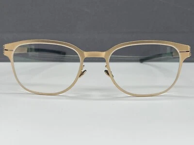 Ic Berlin Eyeglasses Frames men woman Gold Angular Titan T116 Large L Np - Image 1 of 4