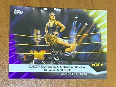 2021 Topps WWE Women's Division Purple Base Card #60 Dakota KAI / Io SHIRAI #/99 - Image 1 of 2