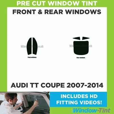 Kit completo de tinte de ventana precortada para Audi TT Coupé 2007-14 película de tinte delantera y trasera Foto 1 de 4