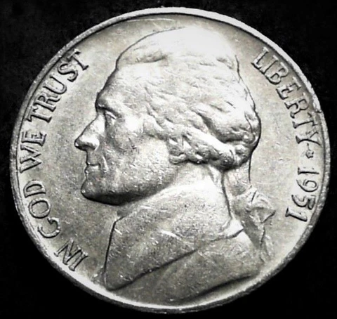 1951 S/S Jefferson Nickel Cover