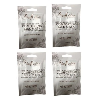 4x Shea Moisture 100% Virgin Coconut Oil Comforting Milk Mask 0.5oz / 14g  - Image 1 of 3