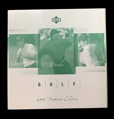 2001 upper deck UD premier edition PROMO david duval rc; intact card book/folder - Image 1 of 4